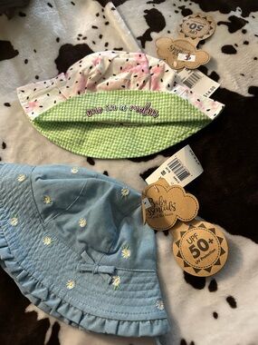 Baby Essentials Reversible Pink & Green 'One in a Melon' Sun Hat